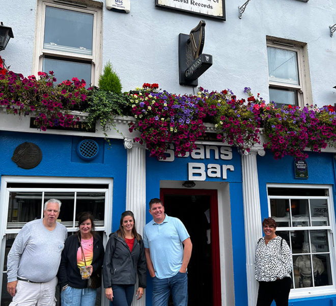 Epic Beer Trips Beer Trippers Outside Pub in Ireland