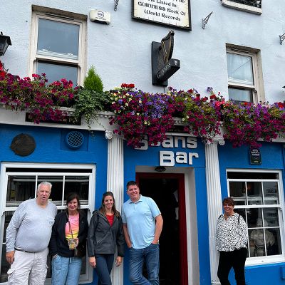Epic Beer Trips Beer Trippers Outside Pub in Ireland