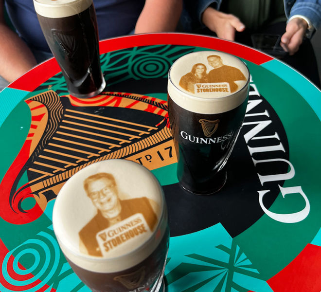 Guinness Pints with Faces