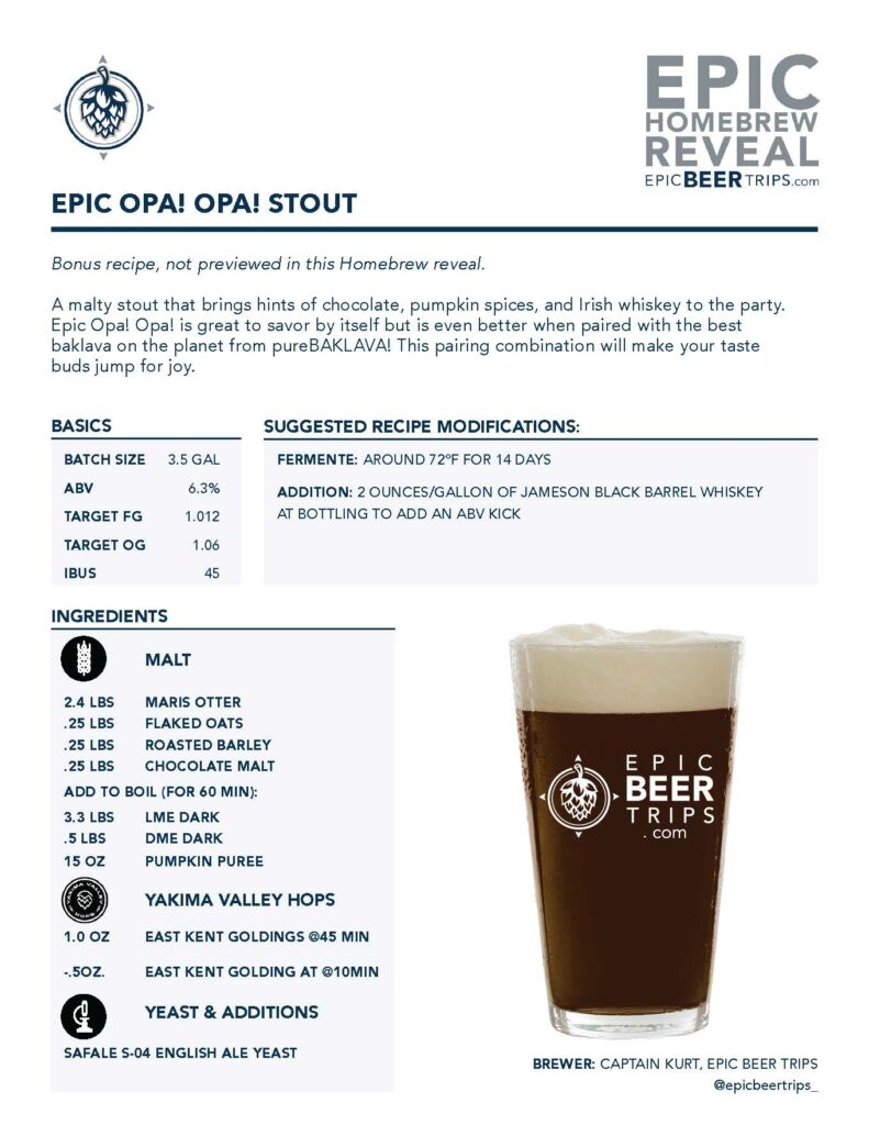 Opa Opa Stout Recipe