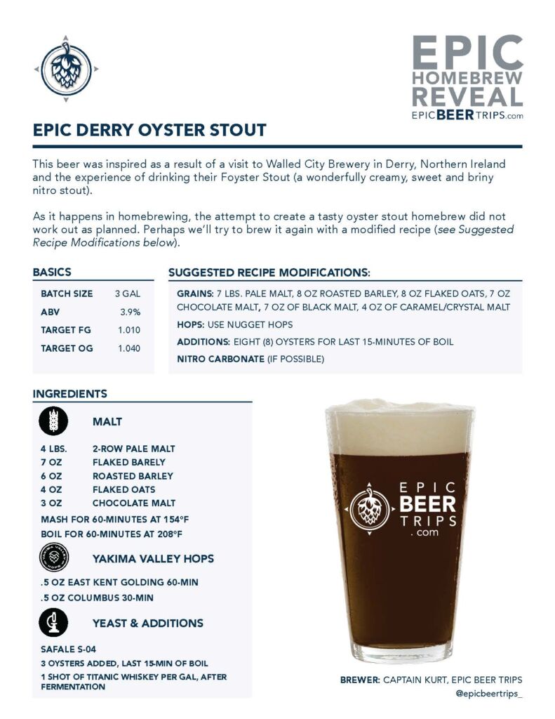 Derry Oyster Stout recipe