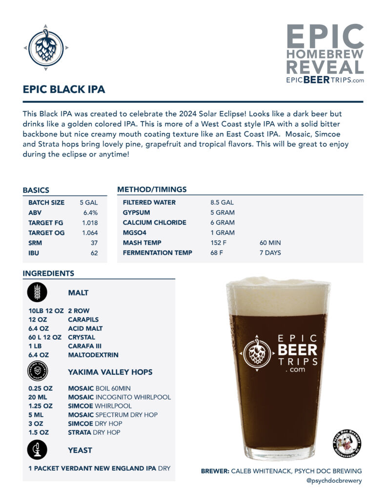 Epic Black IPA recipe