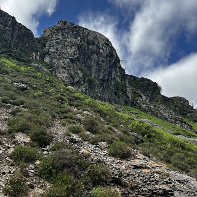 cliffs with dramatic sky