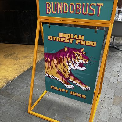 Bundobust Sign with Tiger