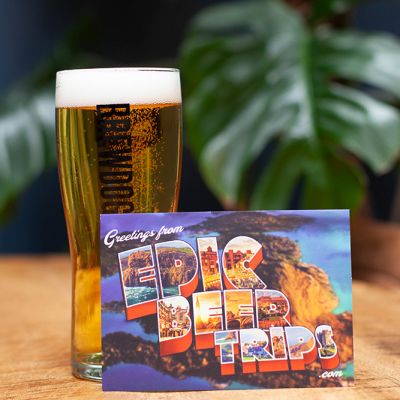 Pint of Beer with Epic Beer Trips Postcard