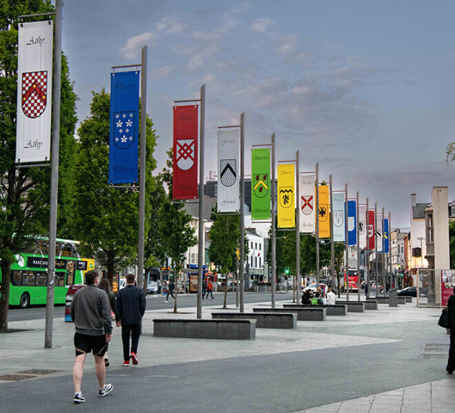 Street flags in Galway Ireland