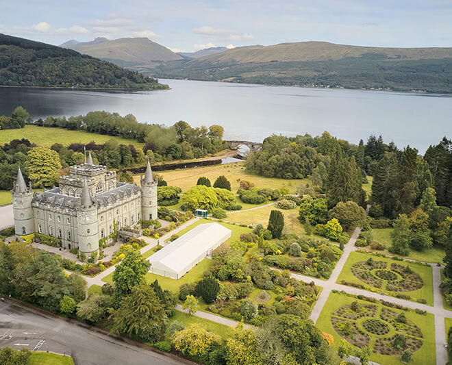 Irveraray castle and gardens in Scotland