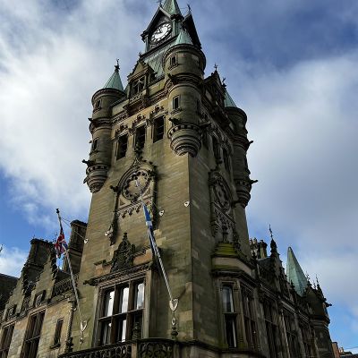 Exterior of castle in Scotland