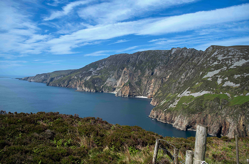 slieve cliffs and water overlook