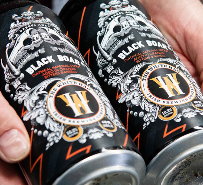 white hagg brewery cans of black boar