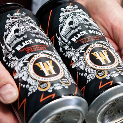 white hagg brewery cans of black boar