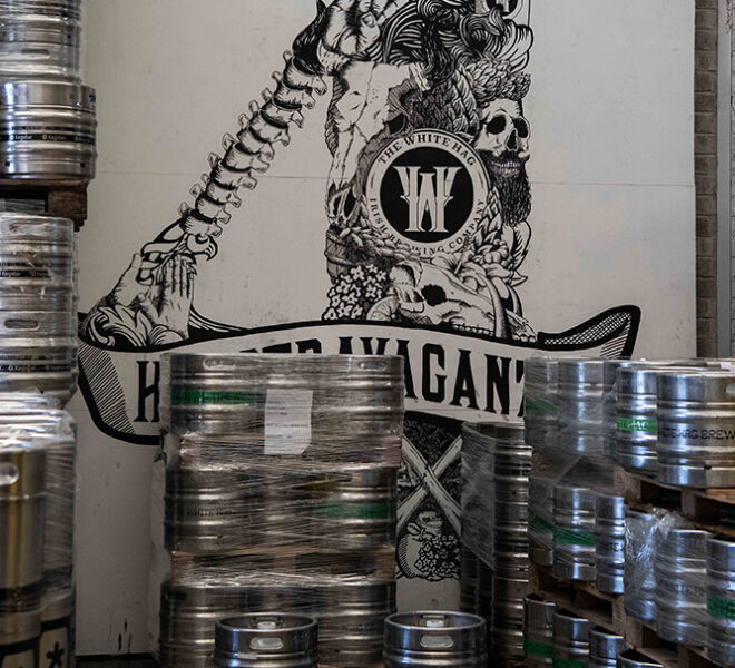 White Hagg Brewery kegs