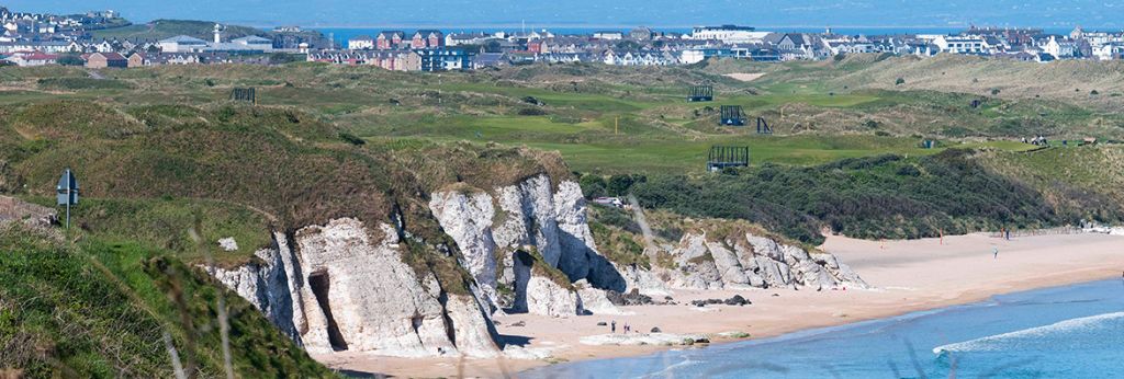golf course in Ireland on the coast